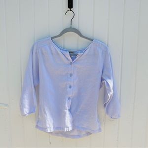 linen purple Columbia top